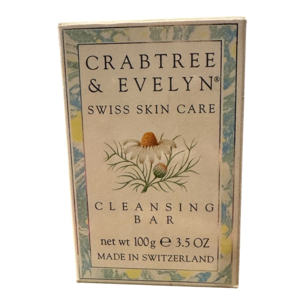 Vtg 1986 Crabtree & Evelyn Swiss Skin Care Bar Bath Body Soap 53.5 oz‎ 100g Rare